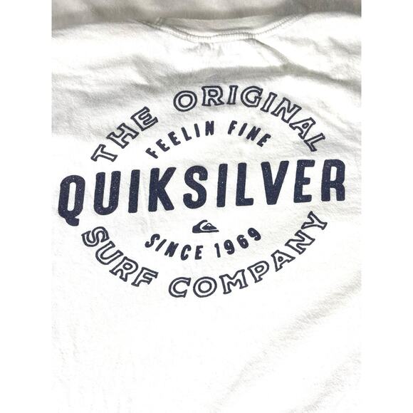 Quiksilver Surf Company Tee White Large Surf Shirt - Picture 6 of 7